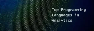 The Top Programming Languages for Analytics 4 The Top Programming Languages for Analytics