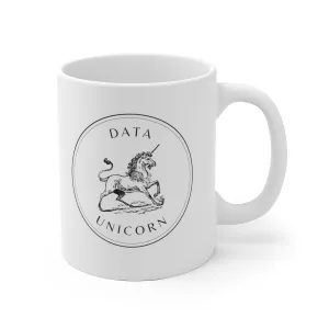 Data Unicorn White Ceramic Coffee Mug