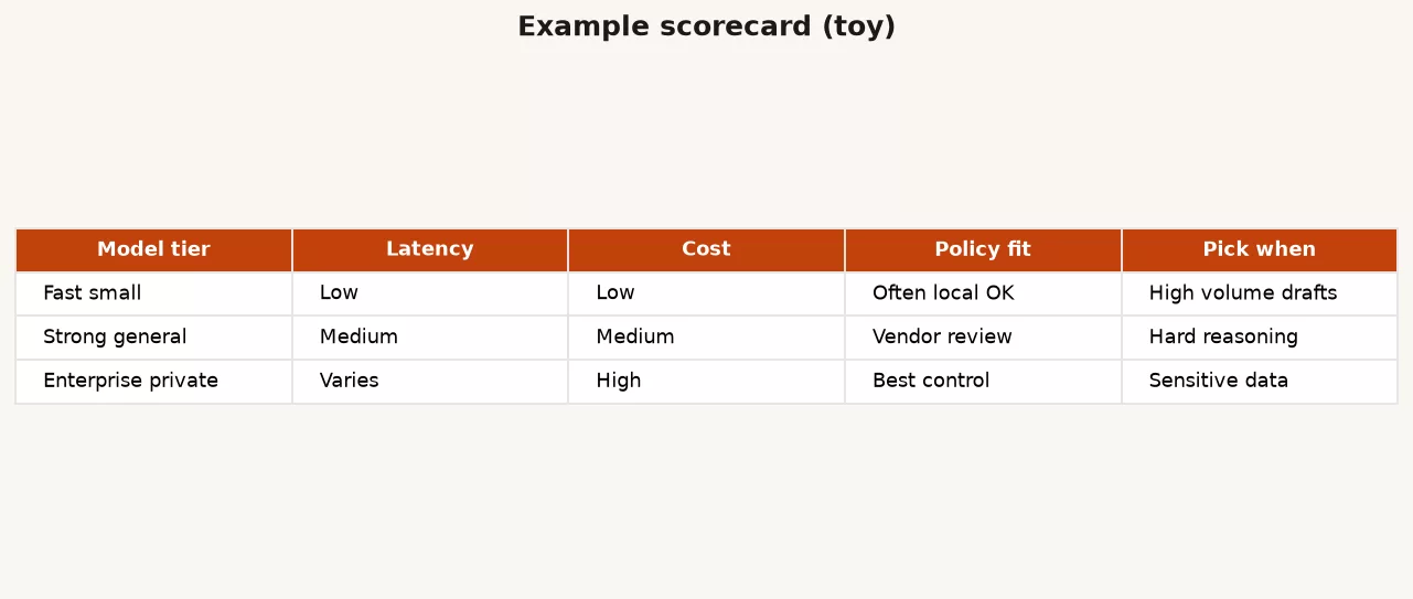 Filled model scorecard for IDE assist batch classify and metric Q and A