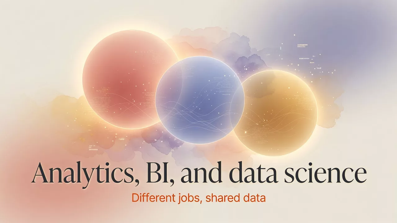 Analytics, BI, data science, and more: what is the difference?