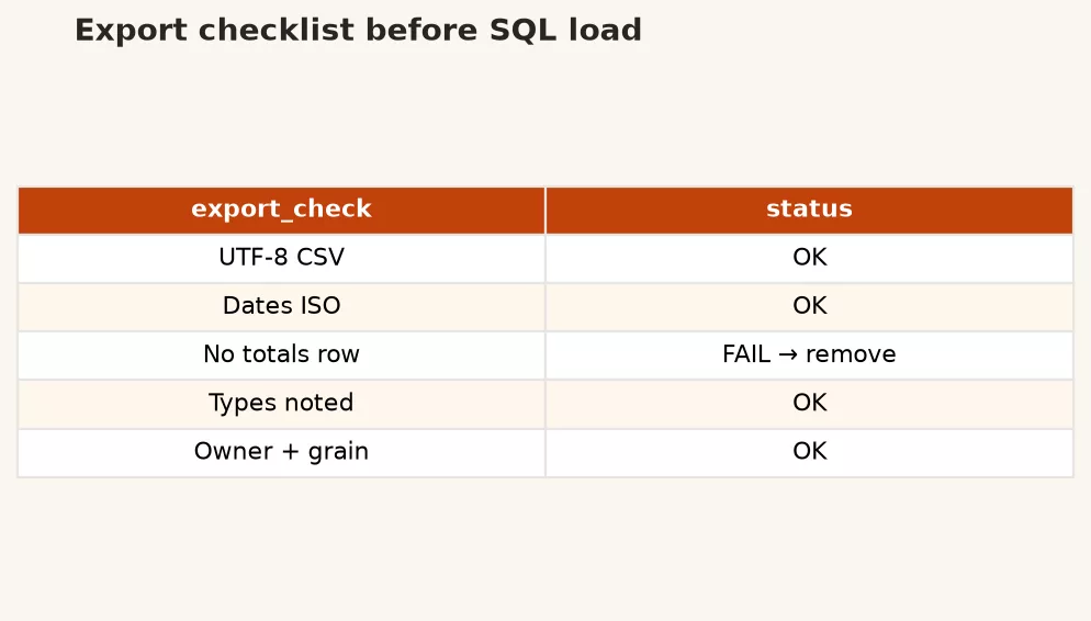 b5 export checklist