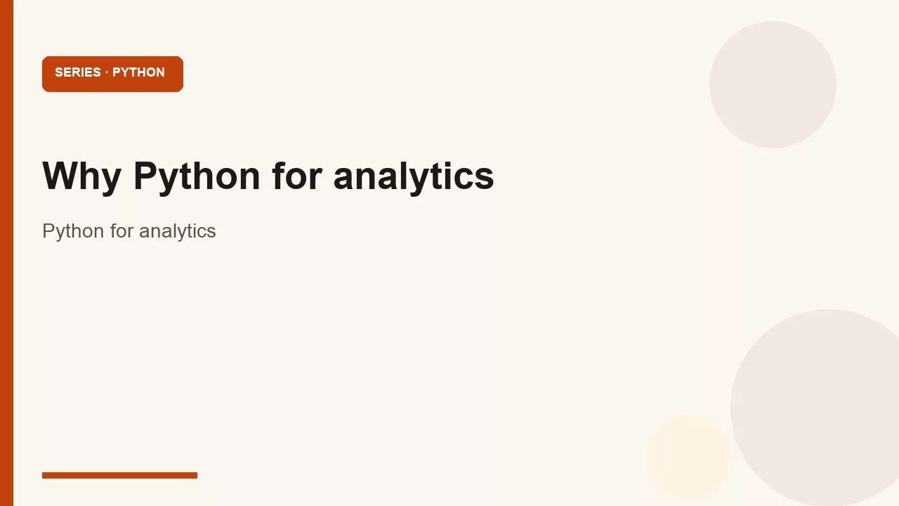 Why Python for analytics (and when to stay in SQL or Sheets)