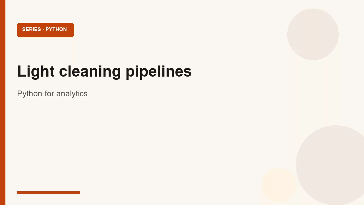 A light cleaning pipeline