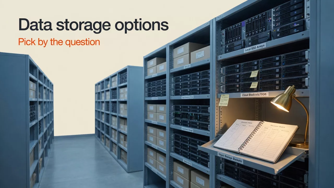Data storage options: pick by question, not fashion