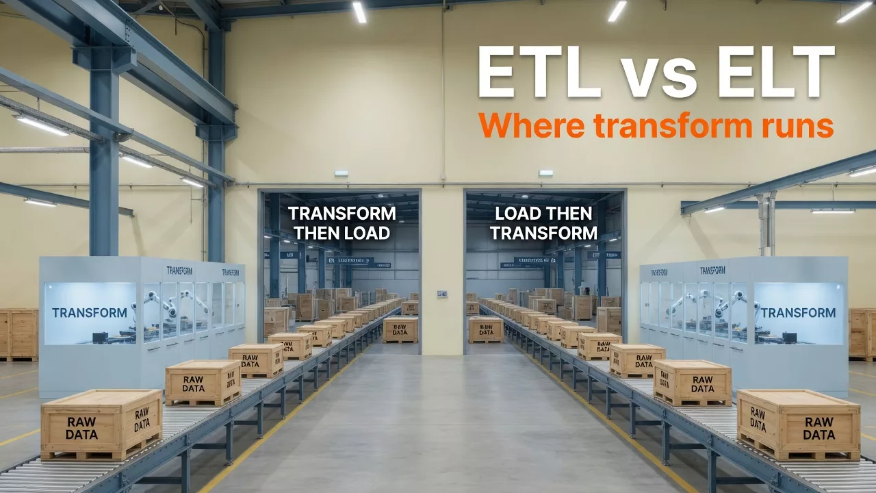 ETL vs ELT: where the transform runs