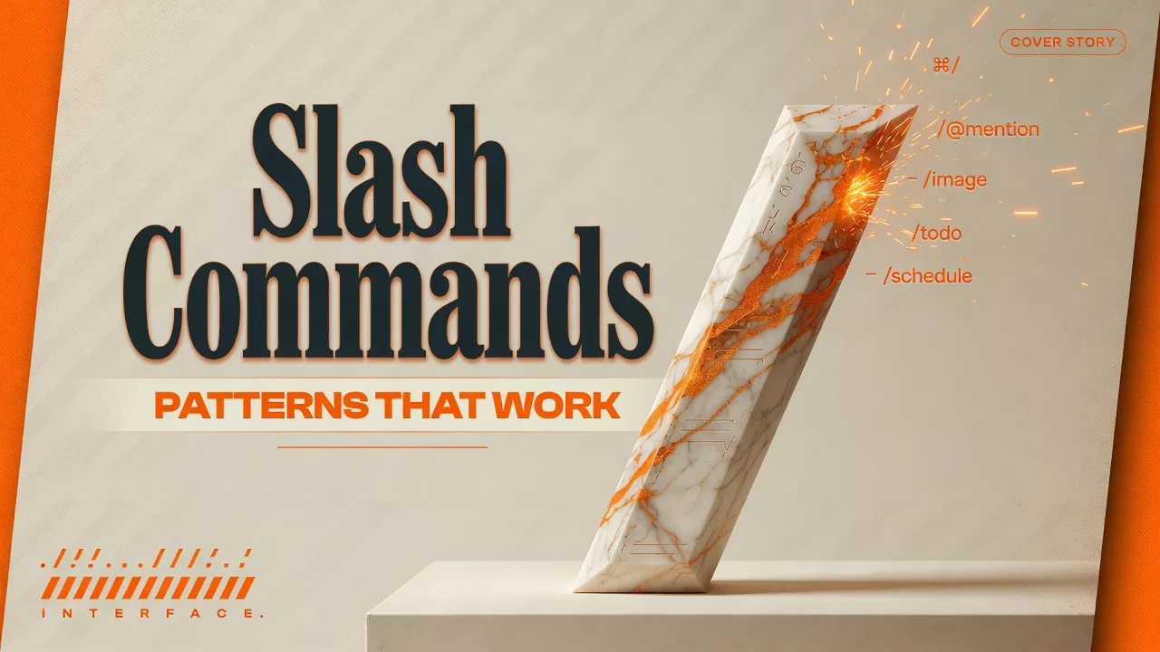 Slash commands and common command patterns