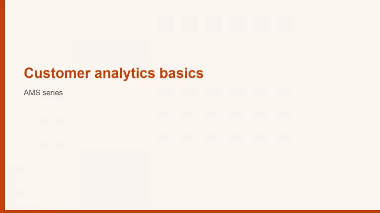 series customer analytics cover