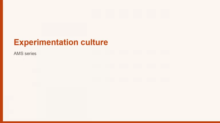 series experimentation culture cover