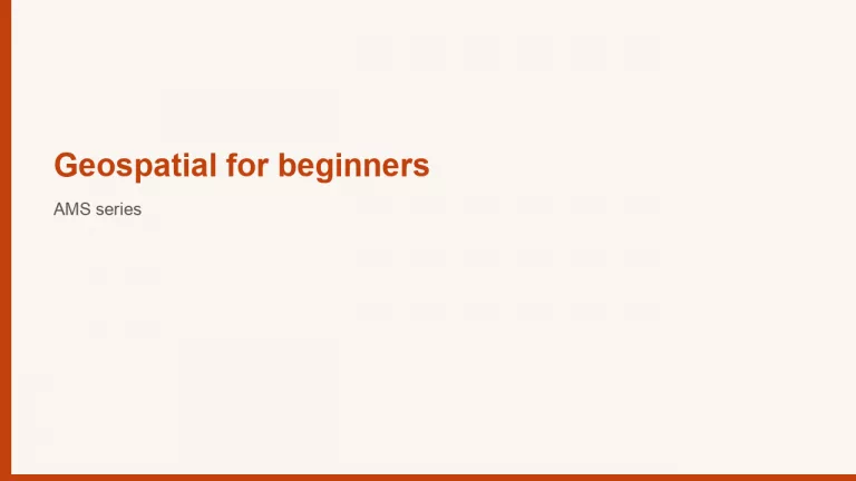 series geospatial basics cover