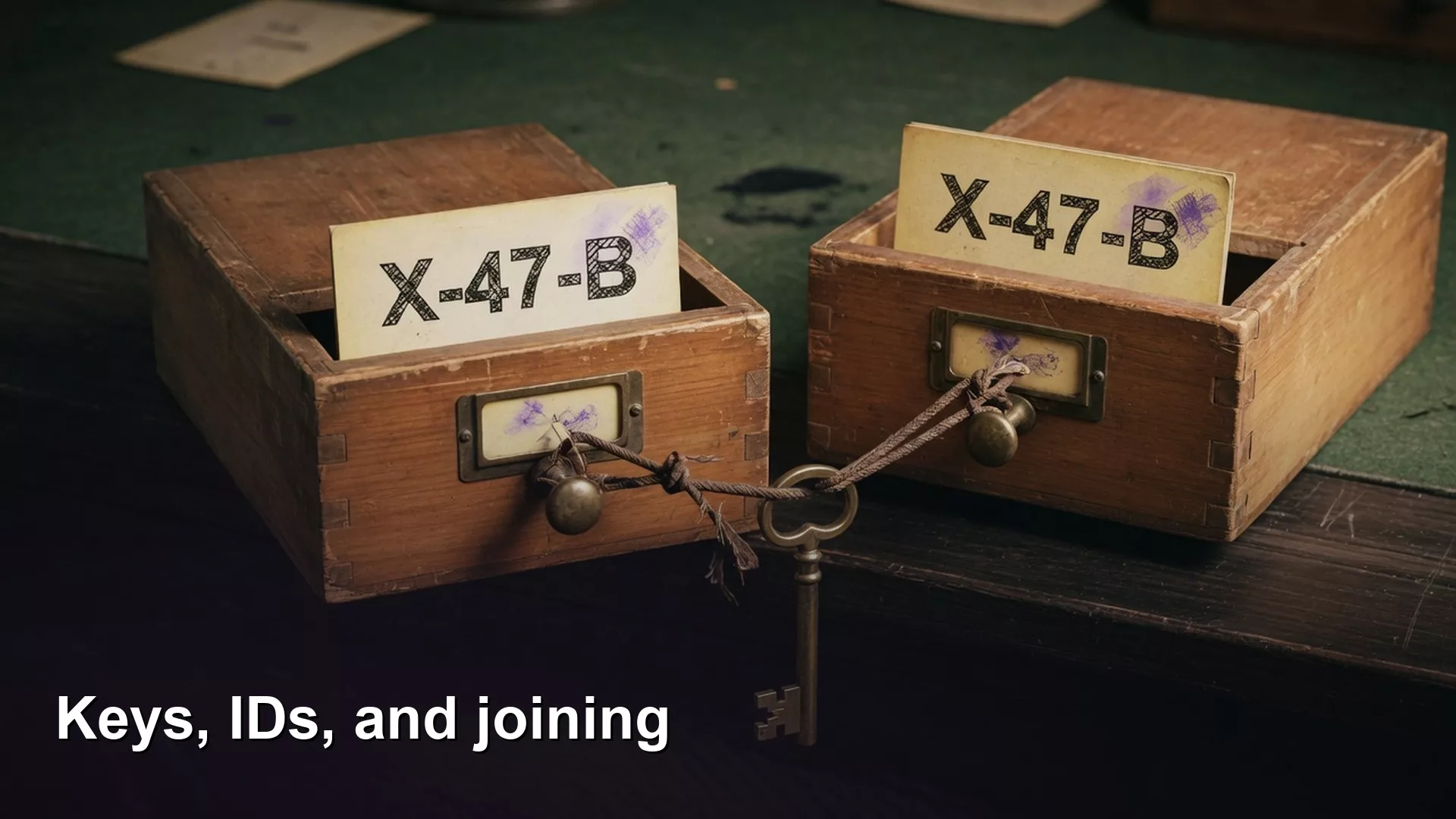 Keys, IDs, and joining in plain English