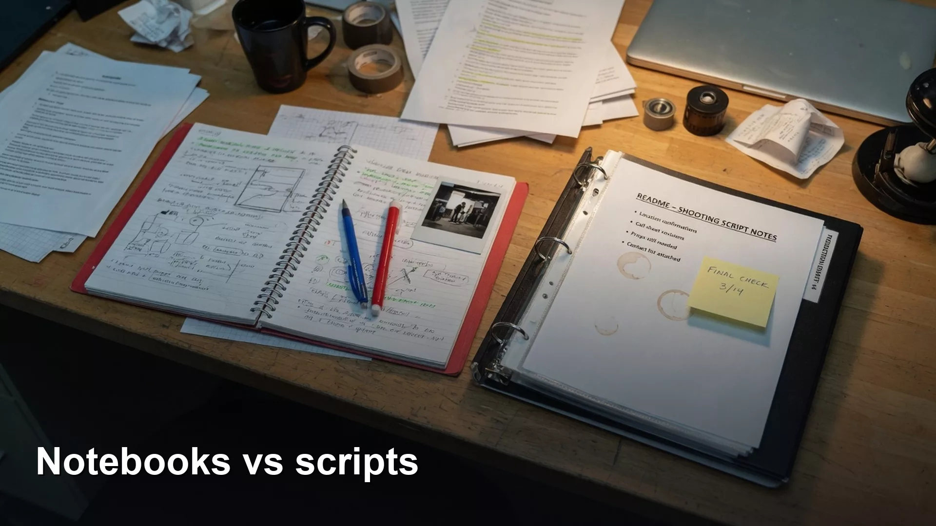 Notebooks vs scripts for teammates
