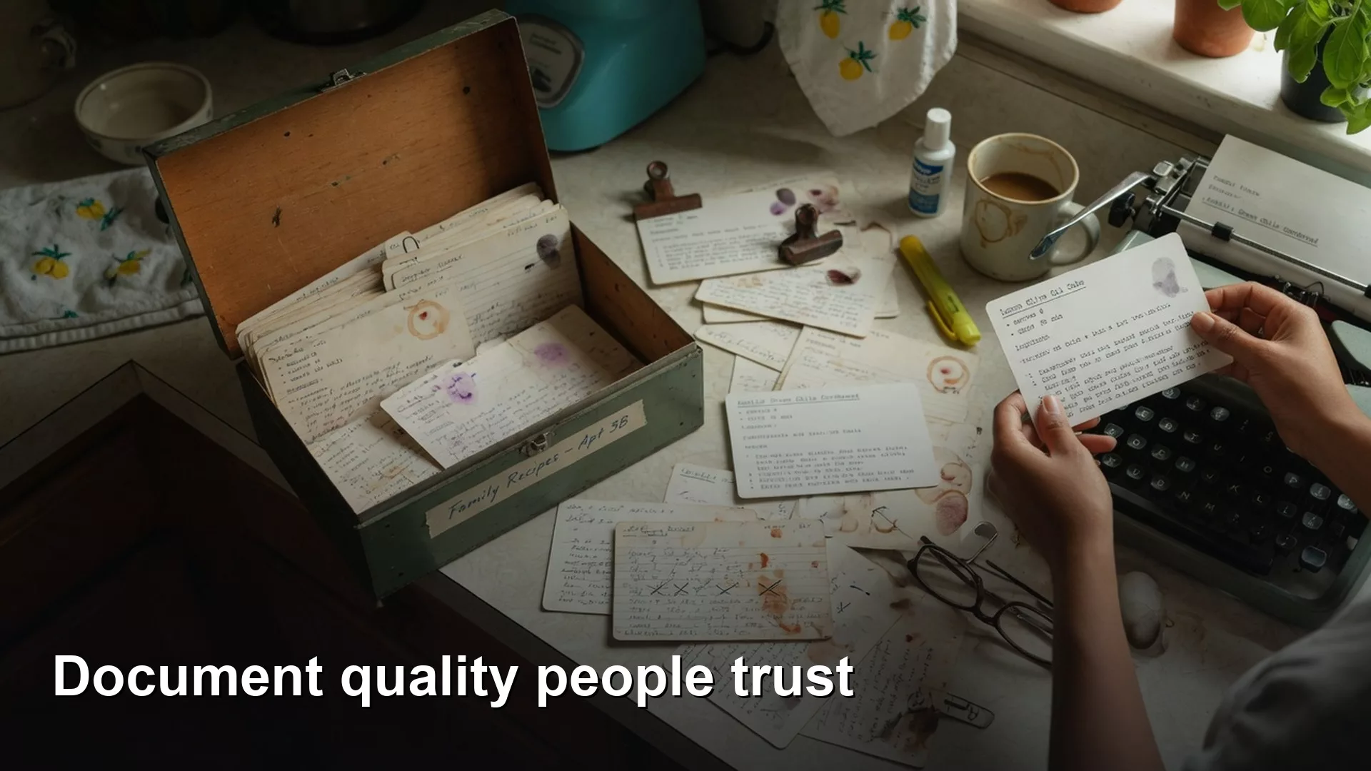 Documenting quality so others trust you
