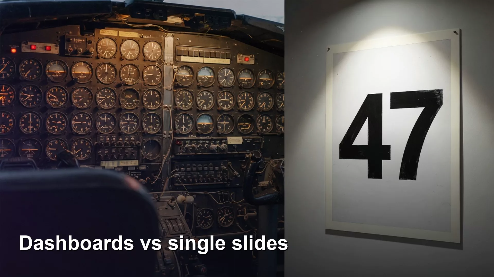 Dashboards vs single slides 3 Dashboards vs single slides