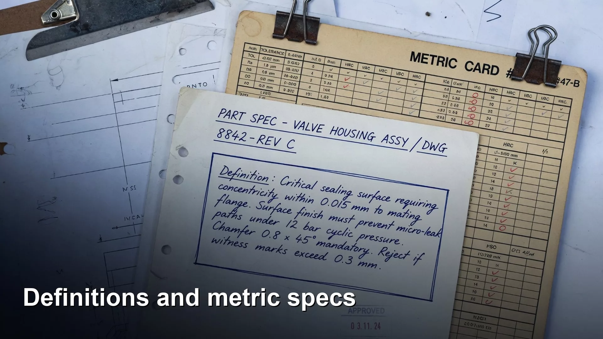 Definitions and metric specs 2 Definitions and metric specs