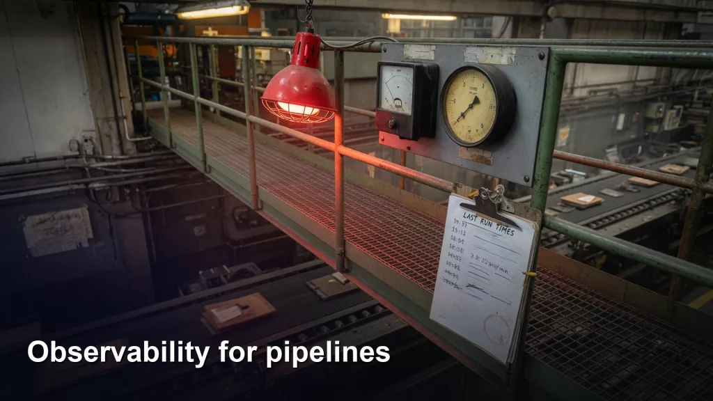 Analytics Made Simple 5 Editorial featured image for Observability for pipelines. Title text reads Observability for pipelines.