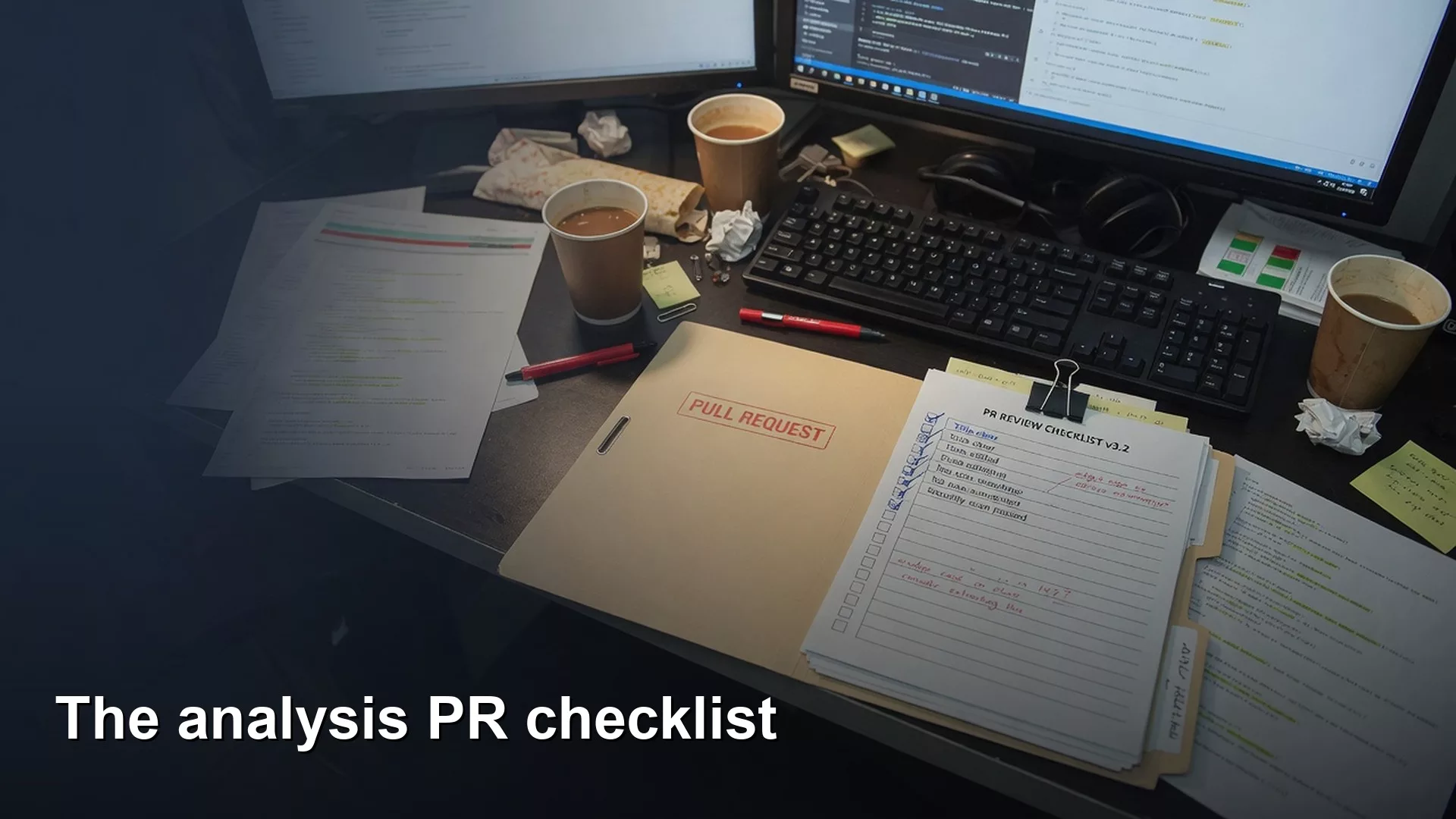 The analysis PR checklist