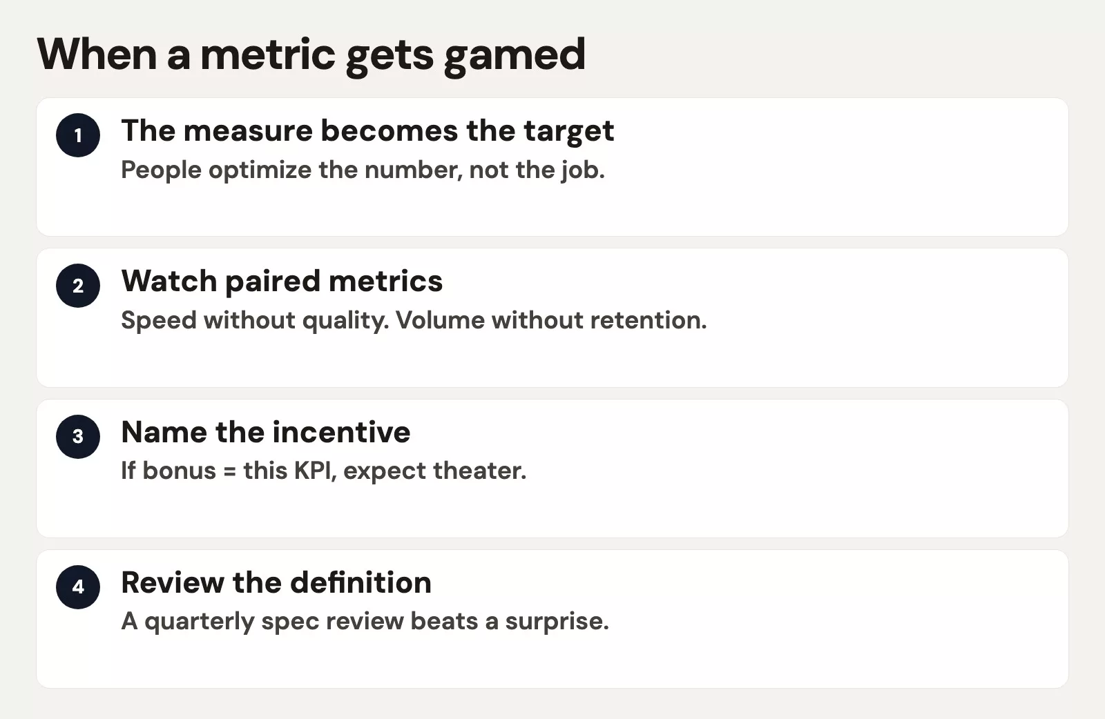 When a metric gets gamed