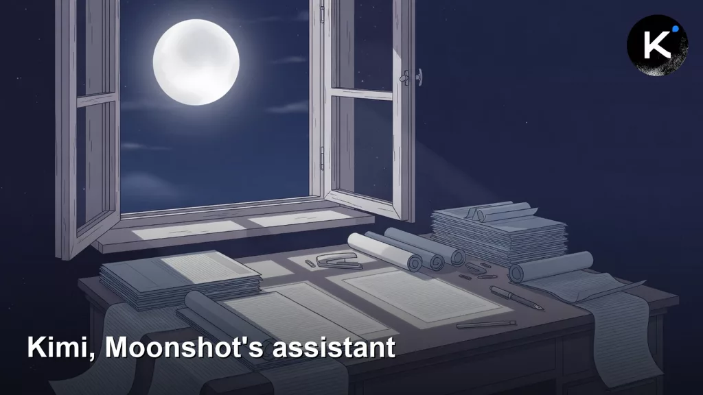 Analytics Made Simple 5 Featured image: Kimi, Moonshot's assistant, with the official Kimi K-icon. Editorial illustration for Analytics Made Simple.
