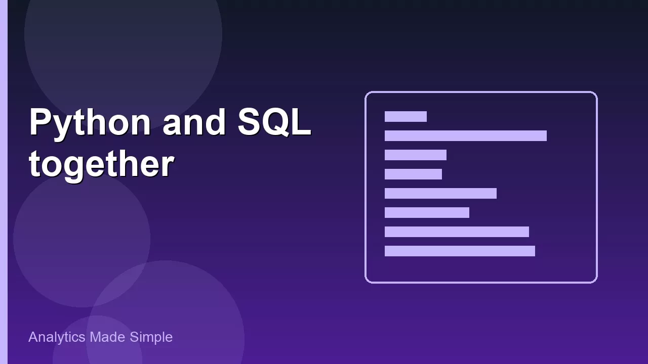 Python and SQL together
