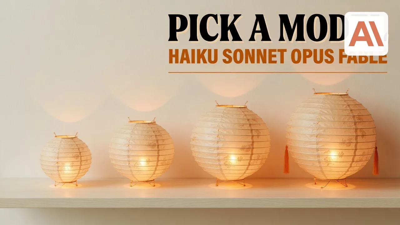 Models chooser: Haiku, Sonnet, Opus, and Fable (no hype)