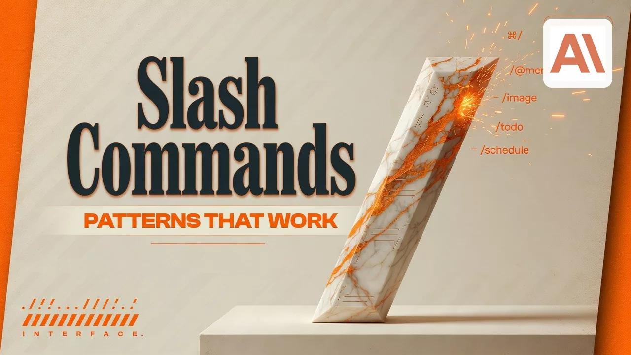 Slash commands and common command patterns