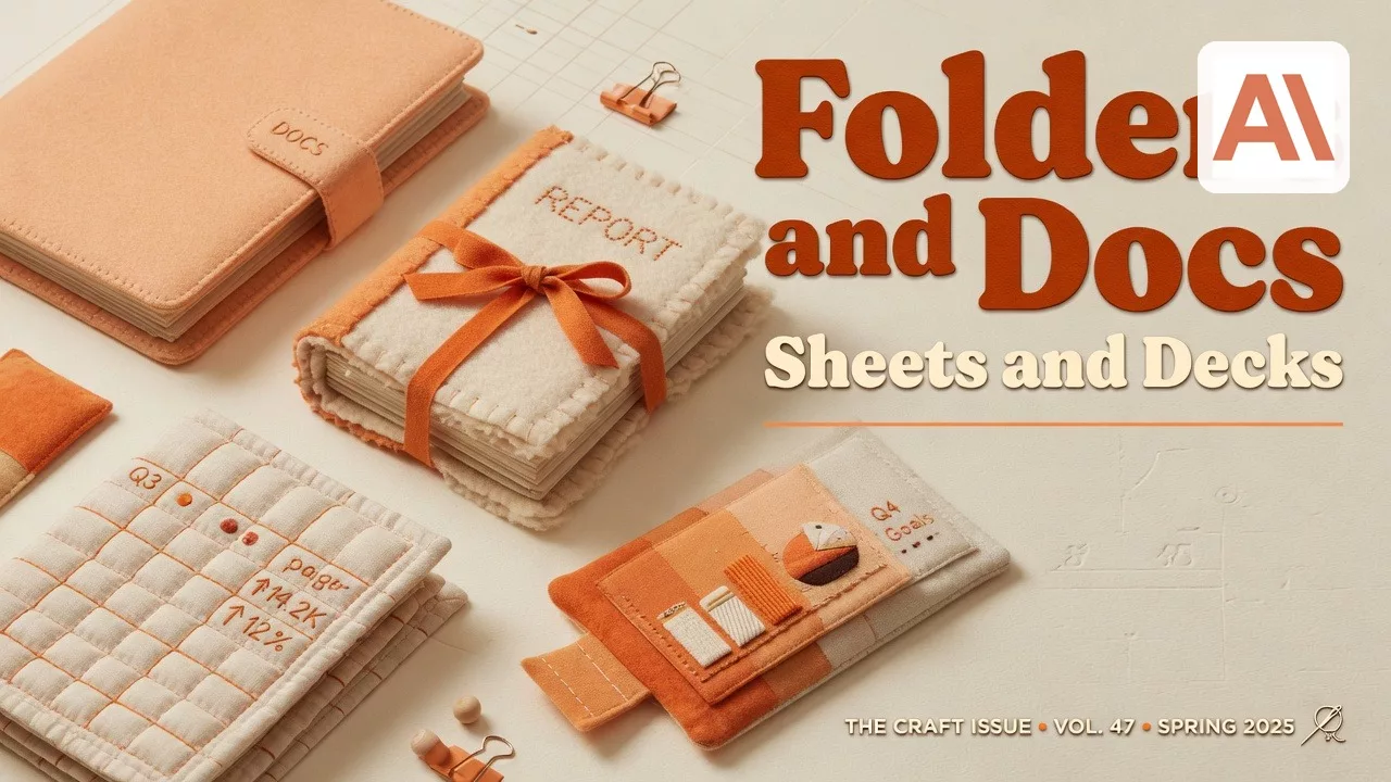 Working on folders, docs, and spreadsheets