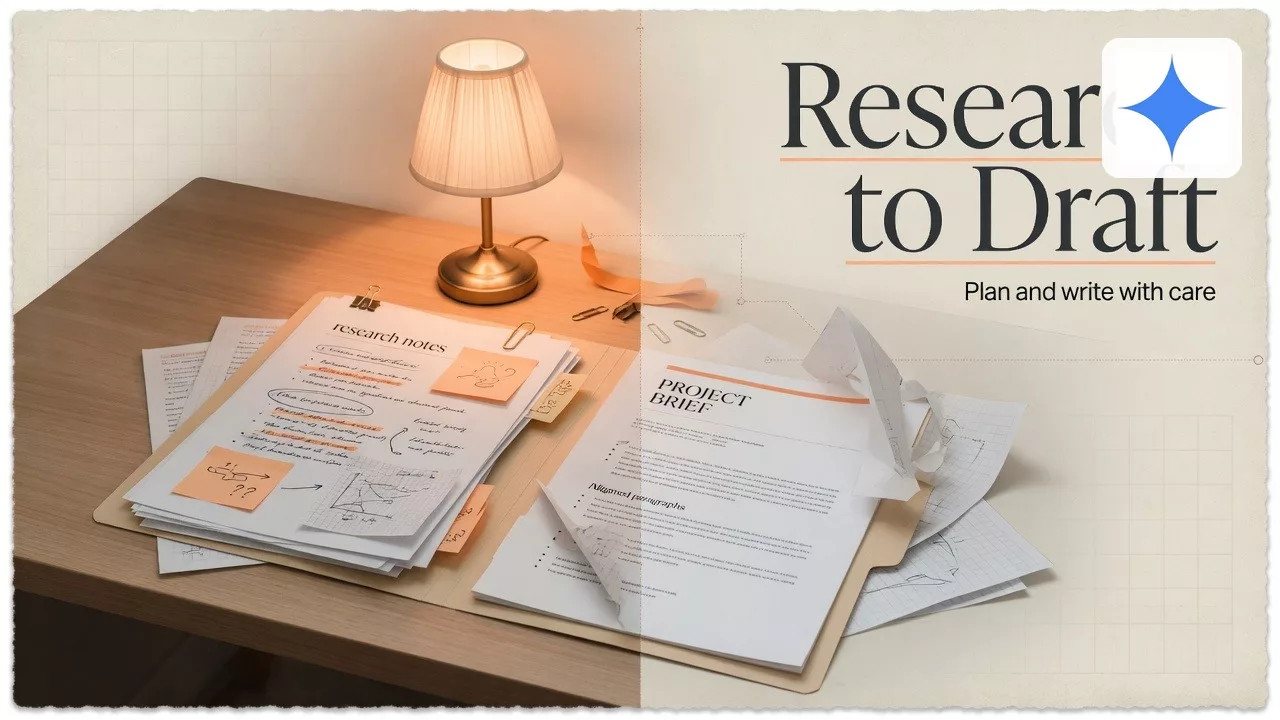 Research, planning, and writing with Gemini