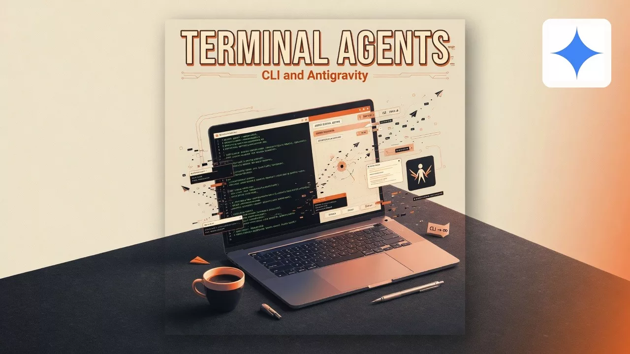 Terminal agents: CLI and Antigravity mental model 1 Terminal agents: CLI and Antigravity mental model, with the official product logo. Editorial illustration for Analytics Made Simple.