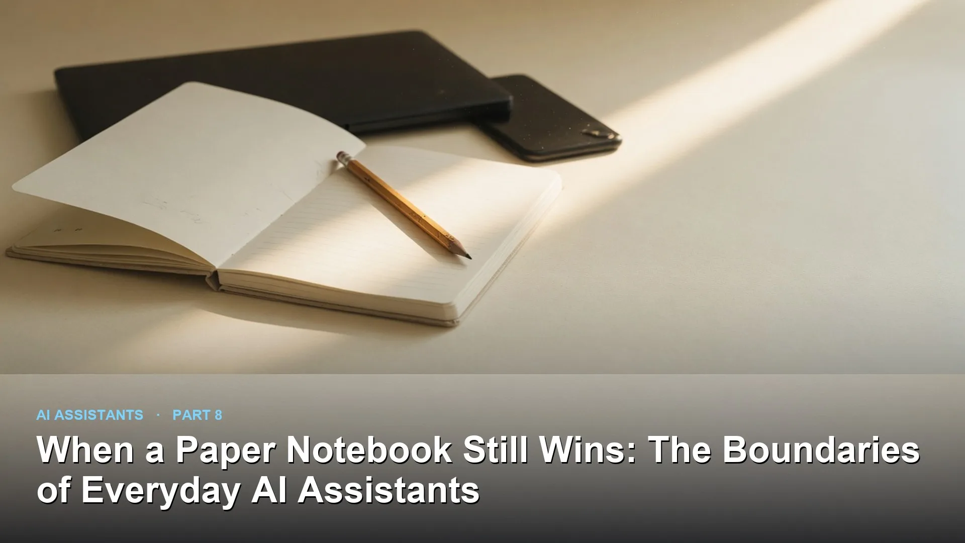 Analytics Made Simple: When a Paper Notebook Still Wins: The Boundaries of Everyday AI Assistants