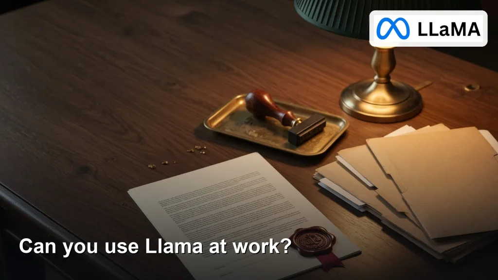 Analytics Made Simple 5 Featured image: Can you use Llama at work?, with the official Llama (LLaMA) lockup. Editorial illustration for Analytics Made Simple.