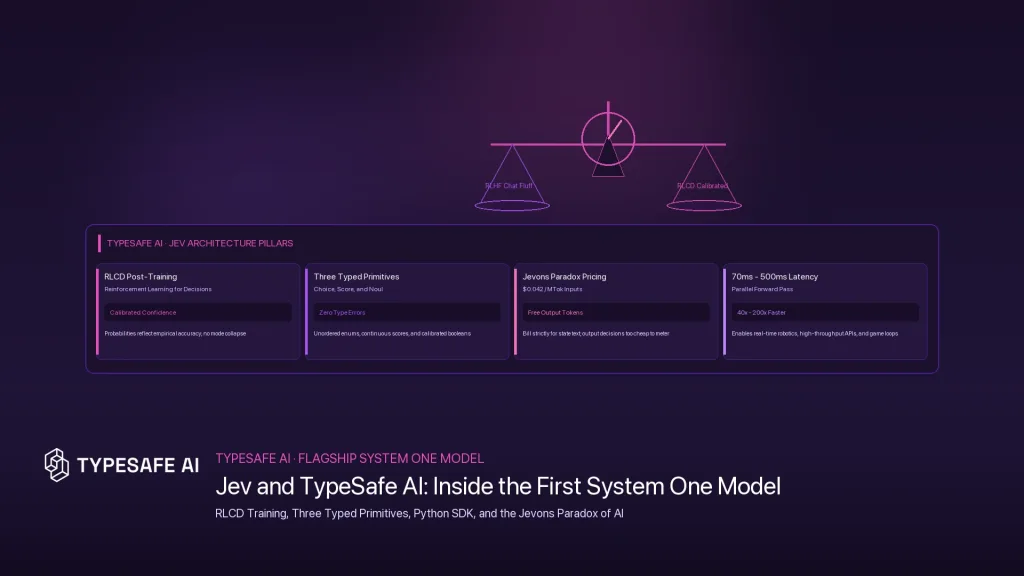 Analytics Made Simple 5 Jev and TypeSafe AI: Inside the First System One Model and RLCD Training
