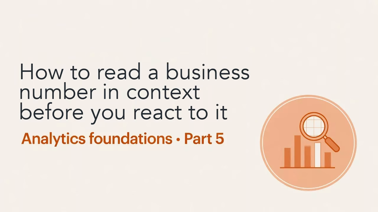 How to read a business number in context before you react to it
