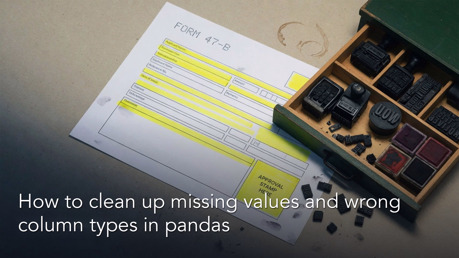 How to clean up missing values and wrong column types in pandas