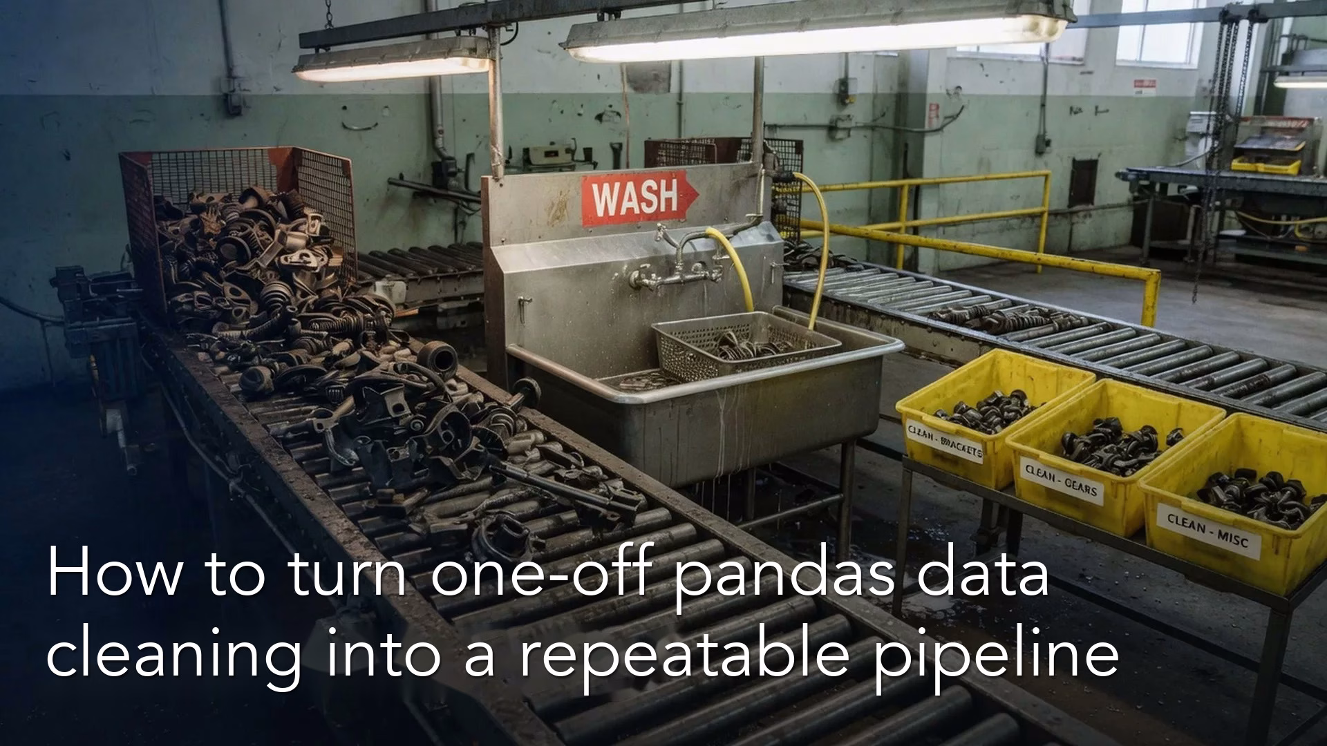 How to turn one-off pandas data cleaning into a repeatable pipeline