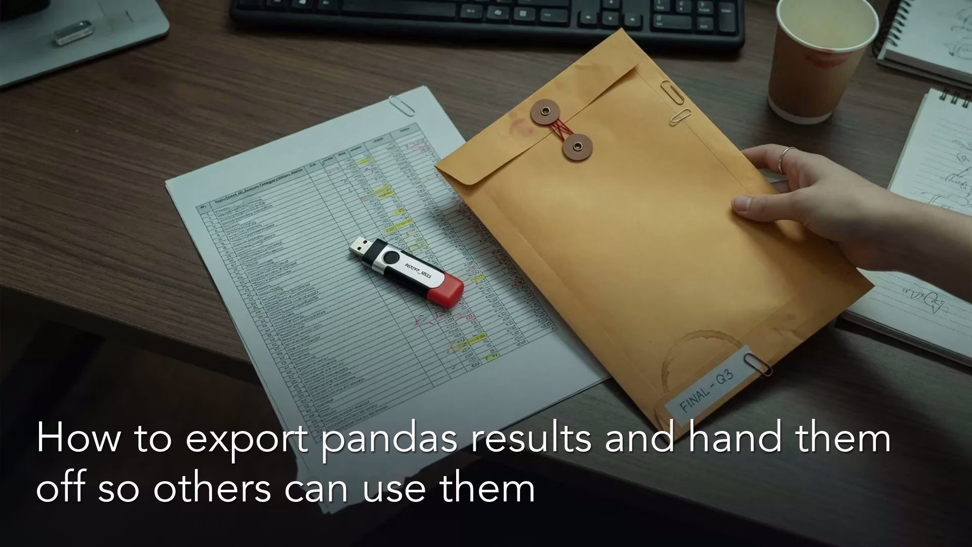 How to export pandas results and hand them off so others can use them