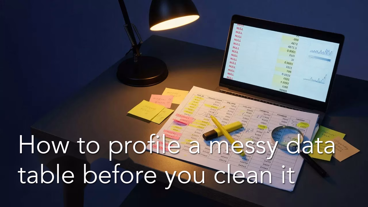 How to profile a messy data table before you clean it