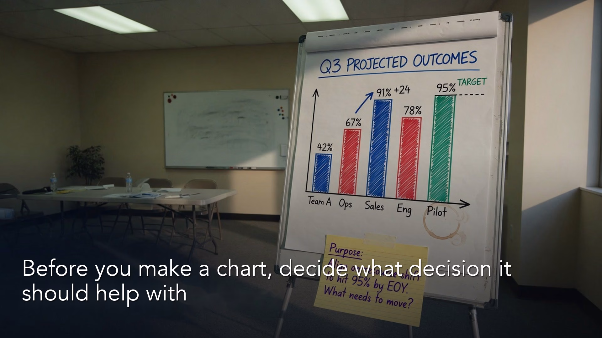 Before you make a data chart, decide what decision it should help someone make