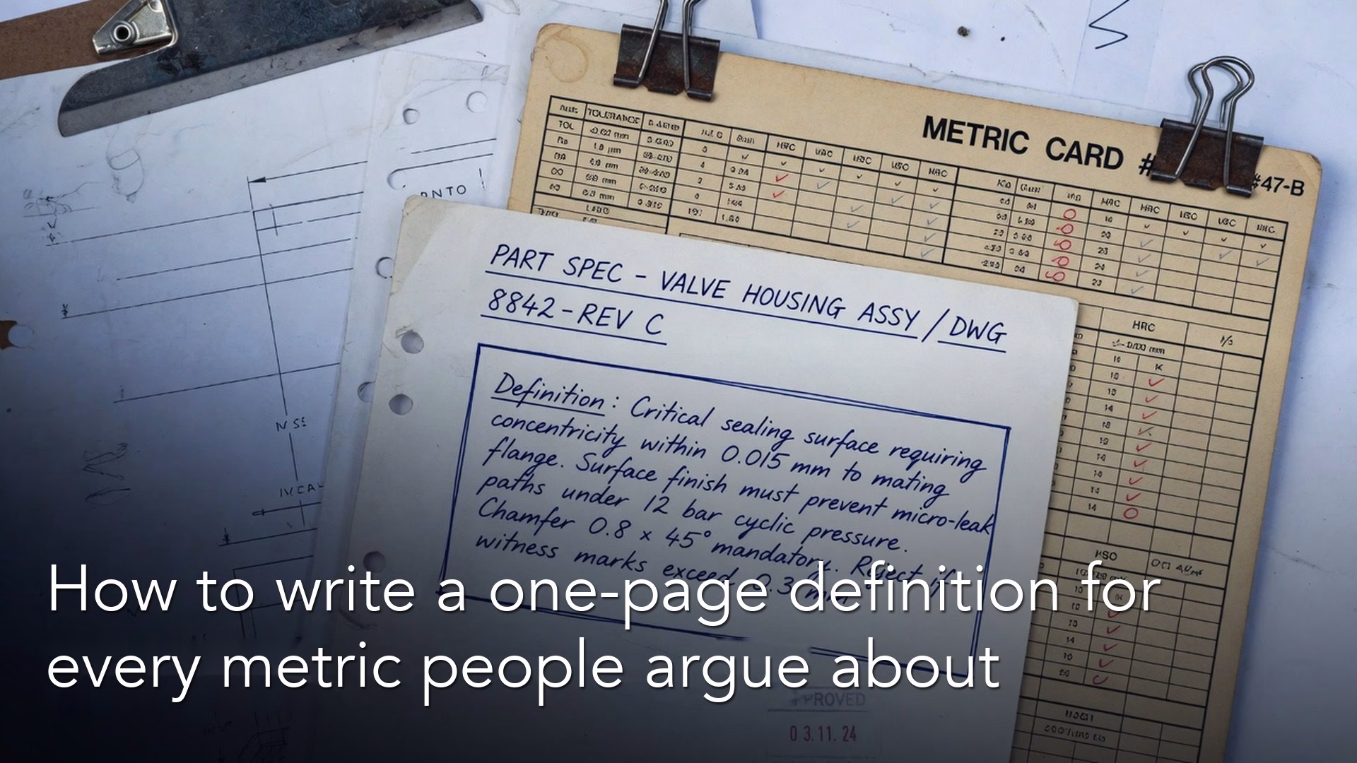 How to write a one-page definition for every business metric people argue about