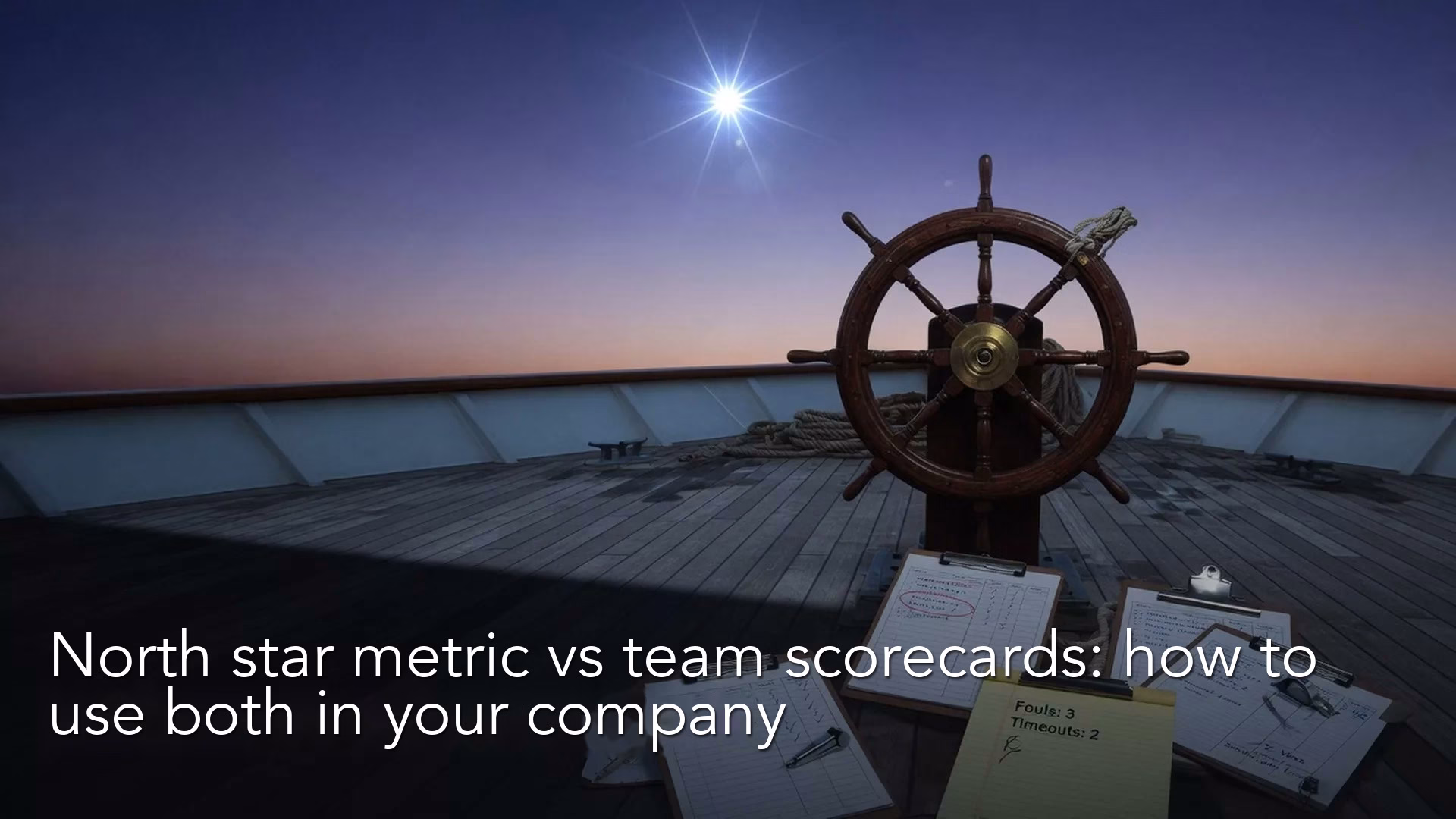 How to use one company-wide goal metric alongside team scorecards
