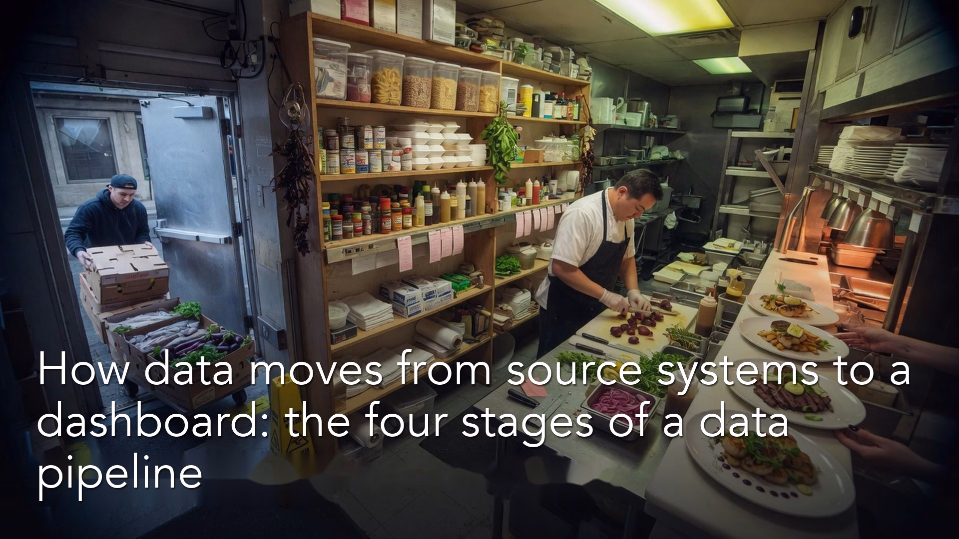 How data moves from source systems to a dashboard: the four stages of a data pipeline
