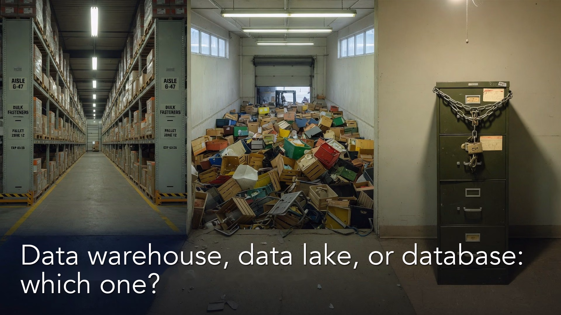 Data warehouse, data lake, or plain database: which one does your data need?