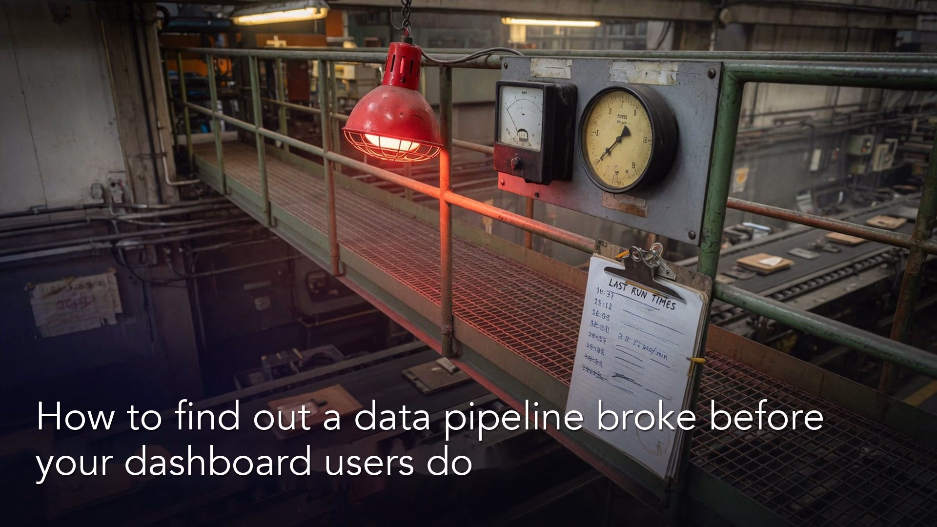 How to find out a data pipeline broke before your dashboard users do