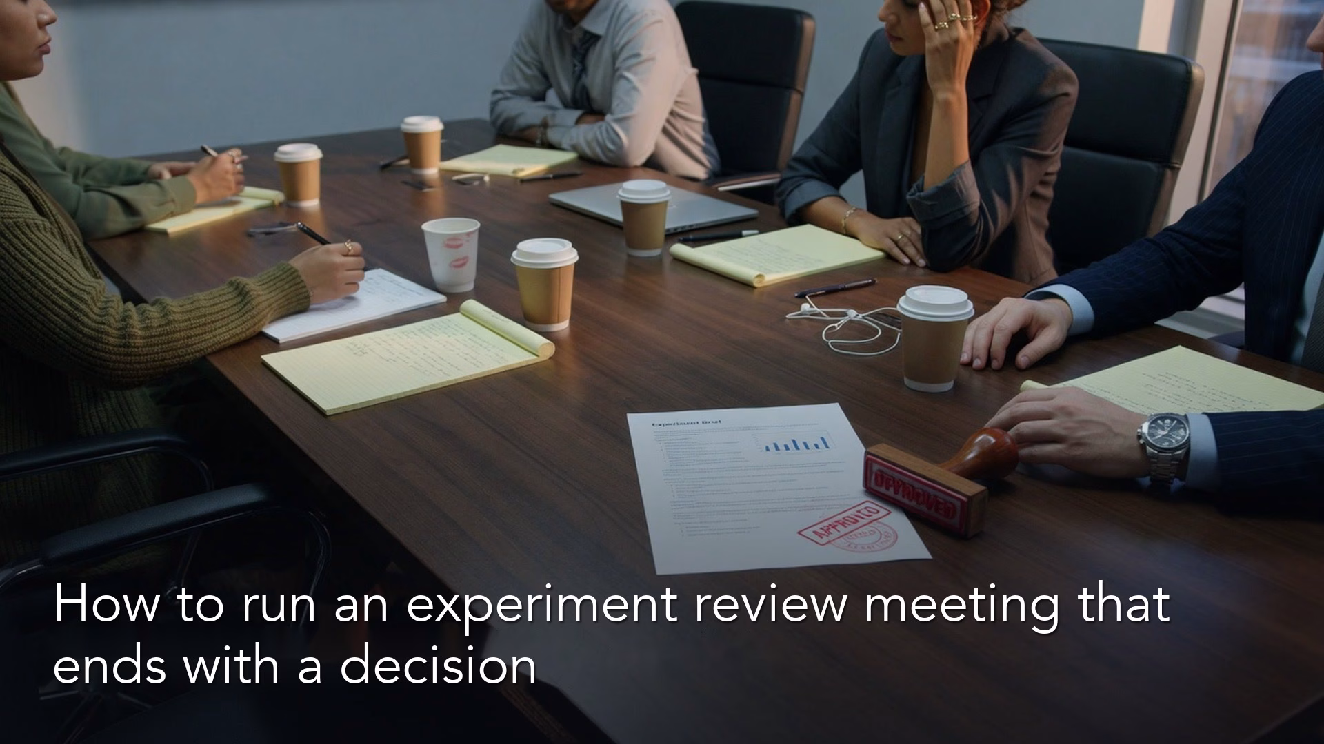How to run an experiment review meeting that ends with a decision