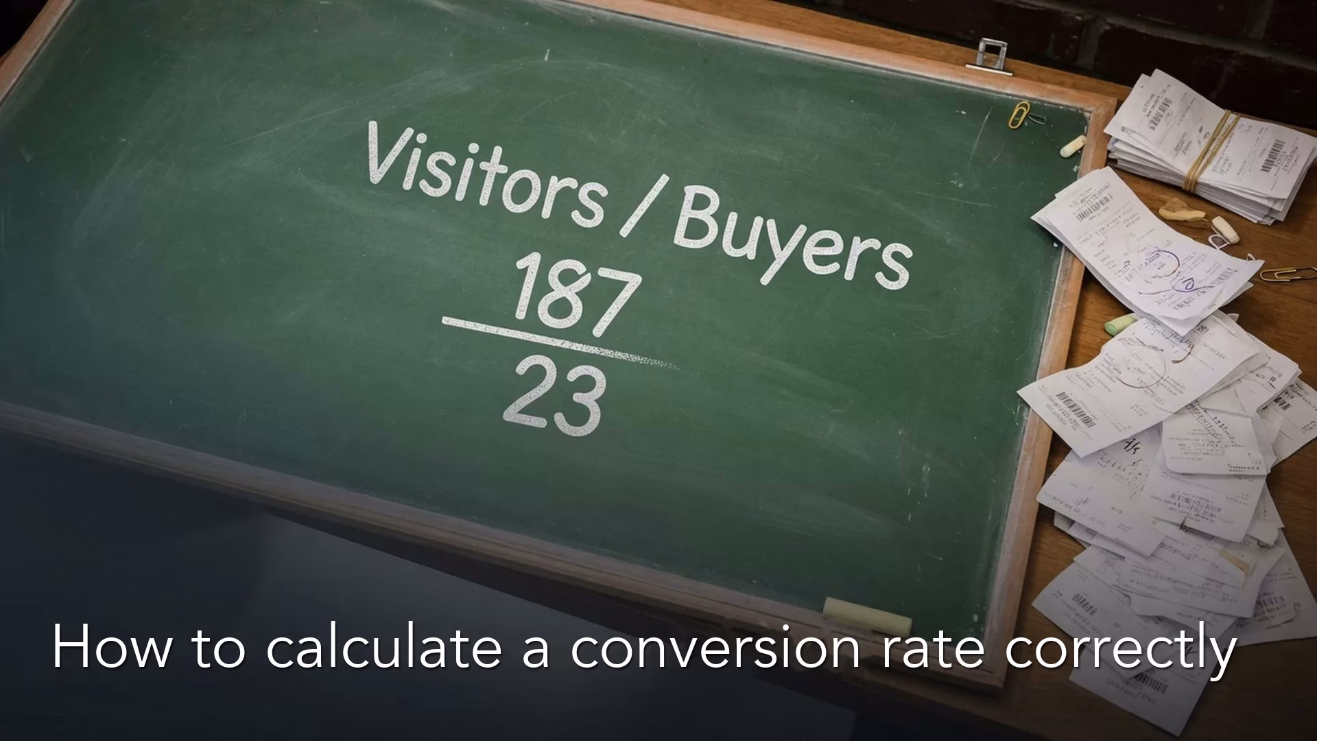 How to calculate a conversion rate correctly